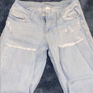 Acid Wash Cropped Jeans